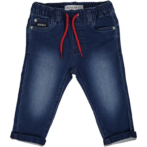 PANTALONE FELPA EFFETTO DENIM