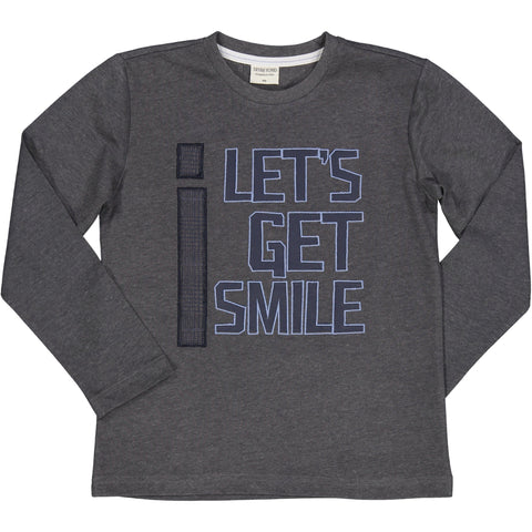 TSHIRT LET'S GET SMILE RICAMATA