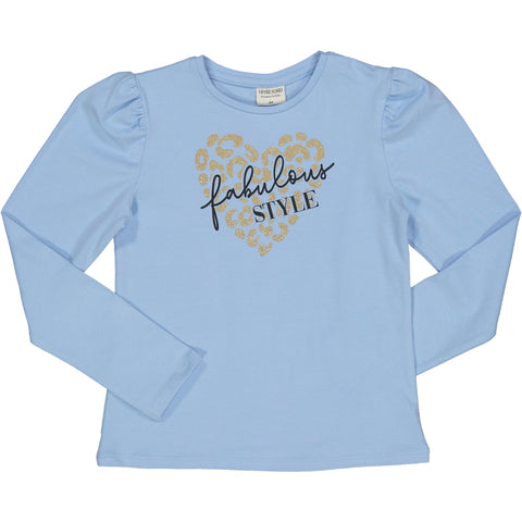 TSHIRT CUORE LEOPARDATO GLITTER