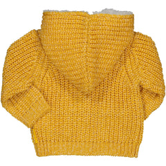 CARDIGAN TRICOT CON AGNELLINO NEL CAPPUCCIO