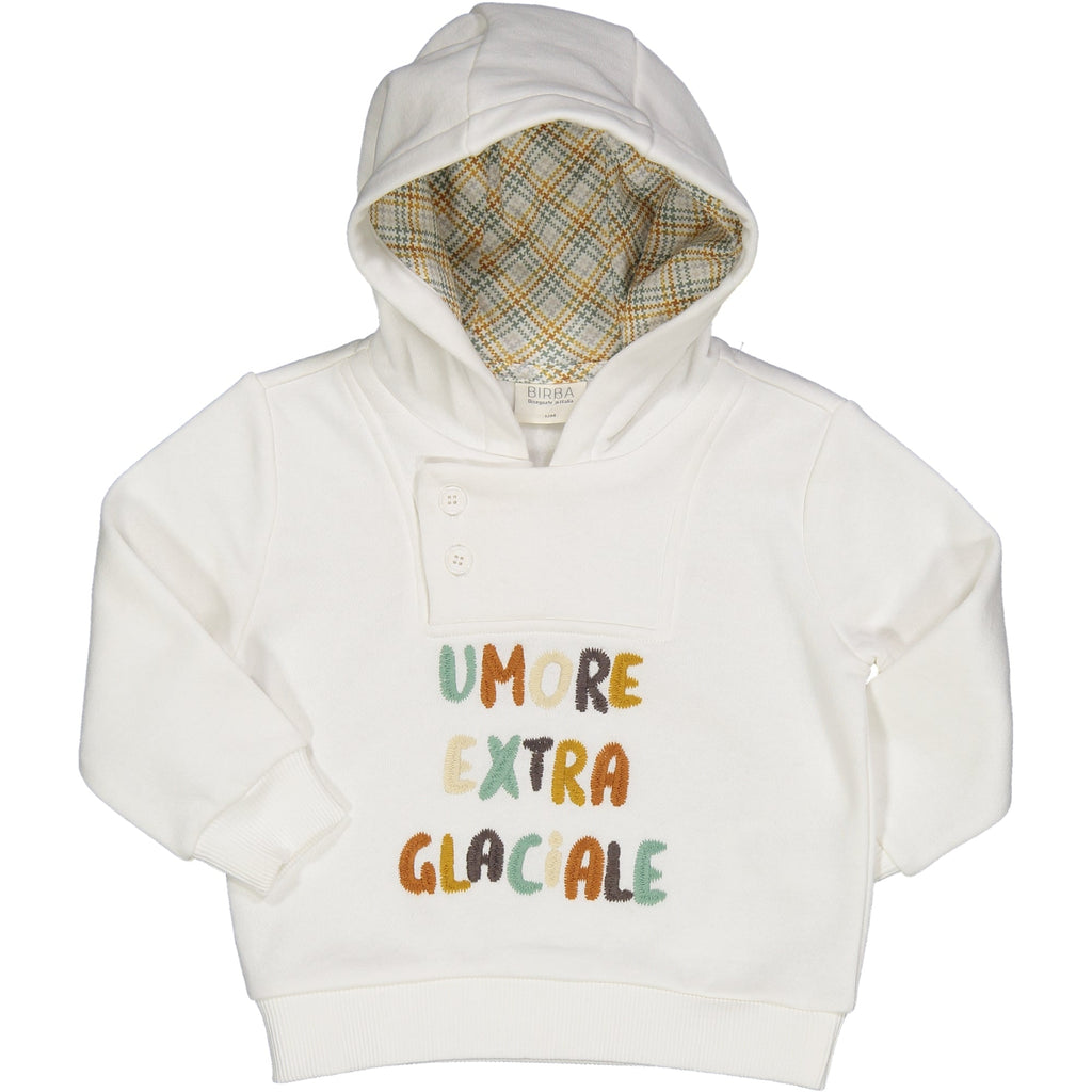 HOODIE CON RICAMO FILO LANA