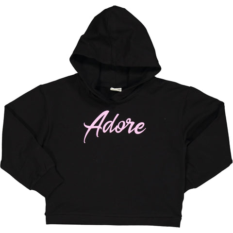 HOODIE CON SCRITTA ADORE