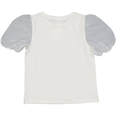 TSHIRT CON MANICHE IN ORGANZA