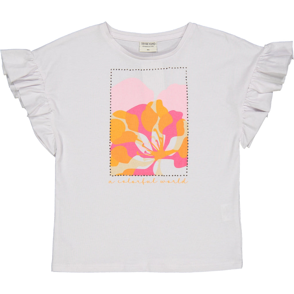 TSHIRT FIORI CON STRASS