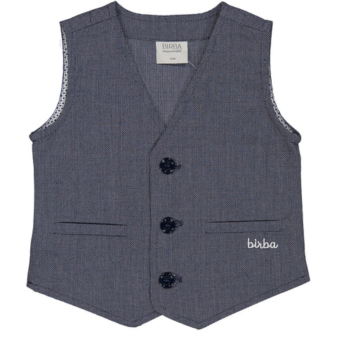 GILET BIRDSEYE CHECK