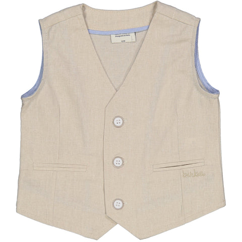 GILET MISTO LINO